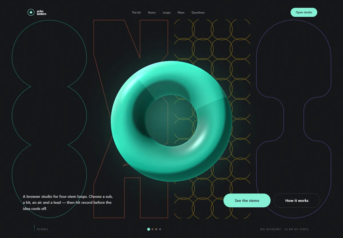 Echo Lantern — Four stems, one loop — hero screenshot