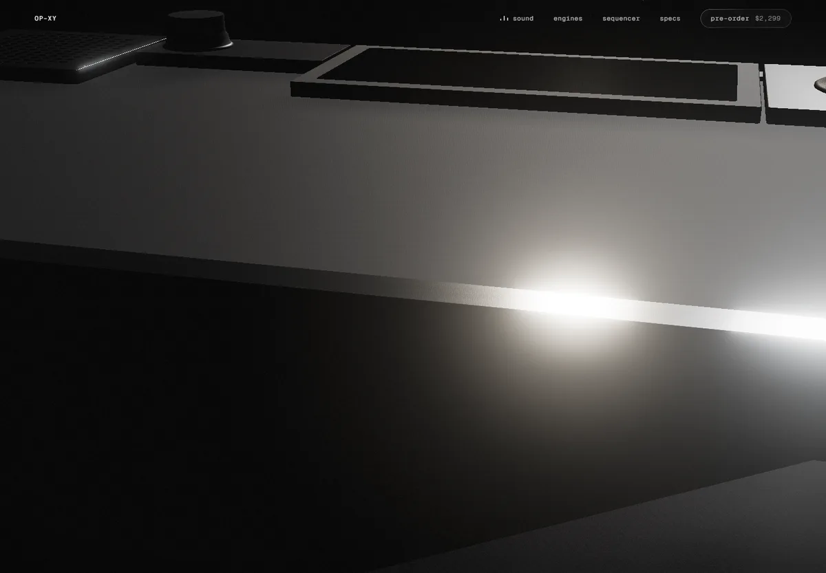 OP–XY · portable synthesizer, sampler and sequencer — hero screenshot